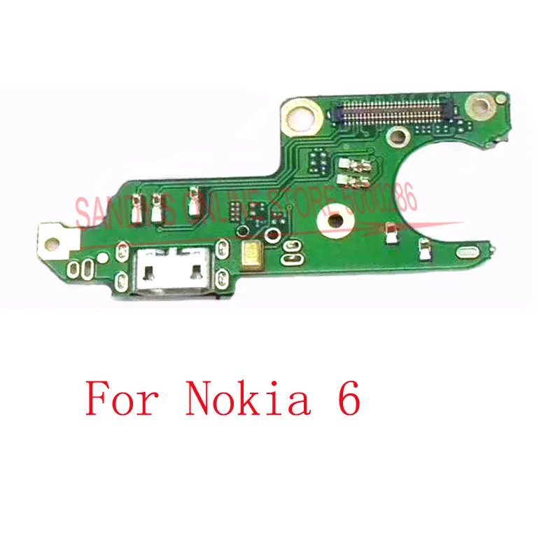 10 VNT USB Įkrovimo Baterija Uosto Doką Jack Lizdas, Jungtis Valdybos Flex Kabelis Skirtas Nokia 6 TA-TA 1000-1003 atsarginės Dalys