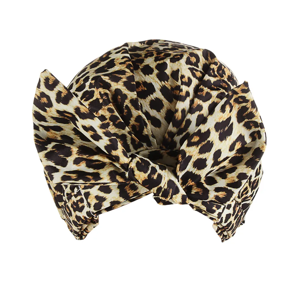 Daugkartinio Naudojimo Dušo Kepuraitės Moterų Rankšluostis Storas, Dvisluoksnis Leopardas Spausdinti Vandeniui Vonia Skrybėlę, Dušas, Plaukų Padengti Dušo Kepuraitės Vonios Kambarys