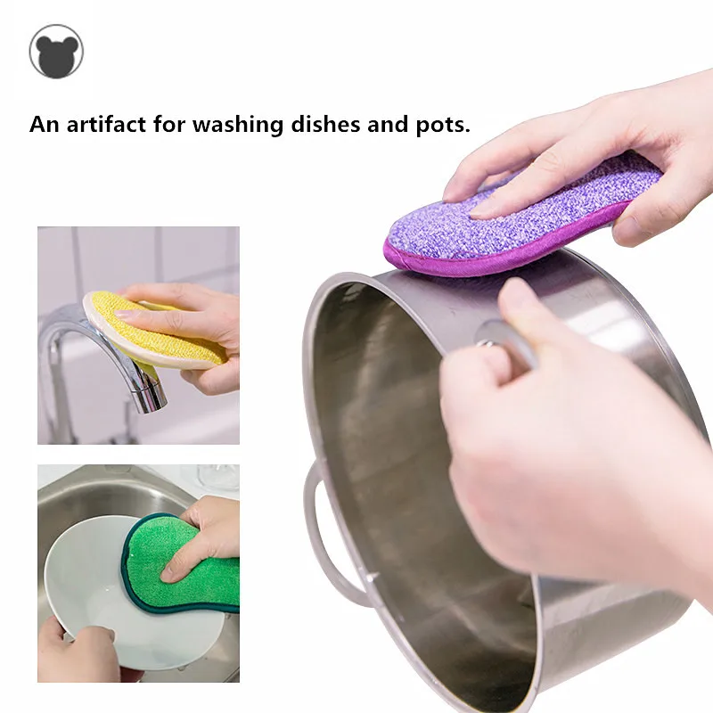 4pcs Anti-microbial valymo kempinė magija sponge melamino kempinės virtuvės kempinę, skalbimo patiekalų virtuvė scourer visos šepetys