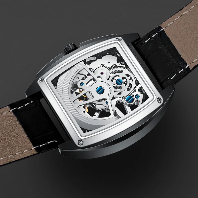 GUANQIN 2020 Naujas Vyrų Žiūrėti Mechaninė Automatinė Verslo Mens Watches Skeletas Aikštėje Laikrodis, vyriški Laikrodis Relogio Masculino