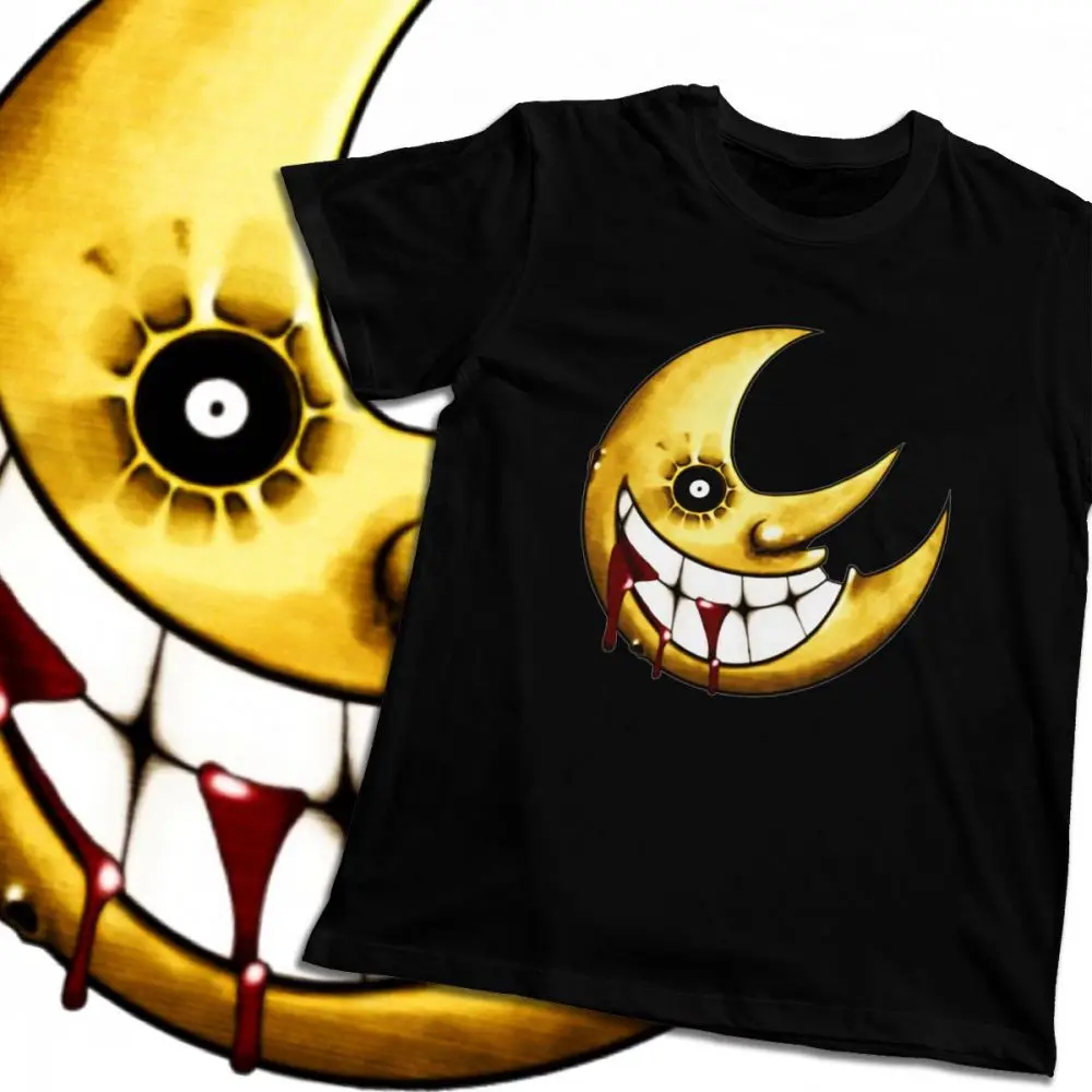 Soul Eater Mėnulis T-shirt Apvalus Kaklas Retro Vyrų Didžiosios S-6XL Plius Dydžio Marškinėlius