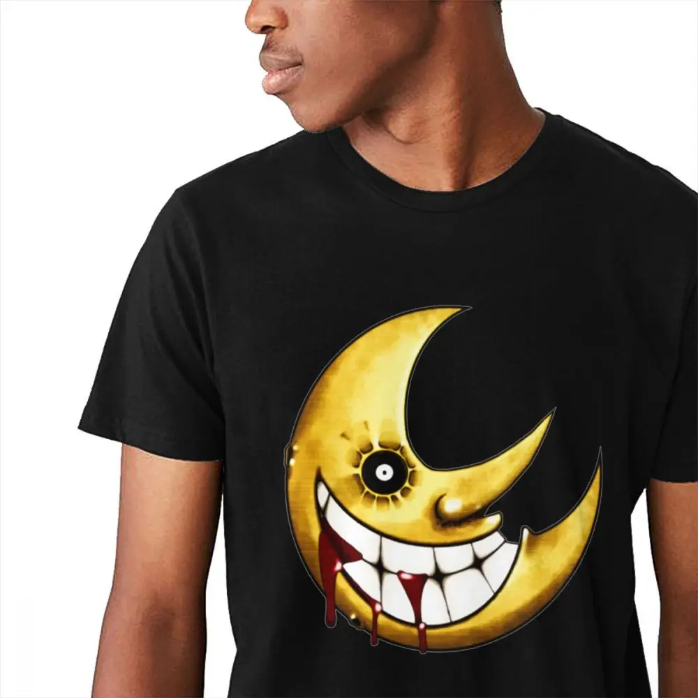 Soul Eater Mėnulis T-shirt Apvalus Kaklas Retro Vyrų Didžiosios S-6XL Plius Dydžio Marškinėlius