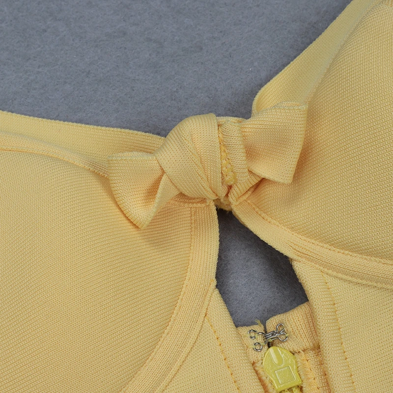 INDRESSME 2019 Seksuali Moteris Dirželis V Kaklo Tvarstis Bodysuits Geltona Tuščiaviduriai Iš Nėrinių Antblauzdžiai Moterims Bodycon Vasaros maudymosi kostiumėlį, Karšto
