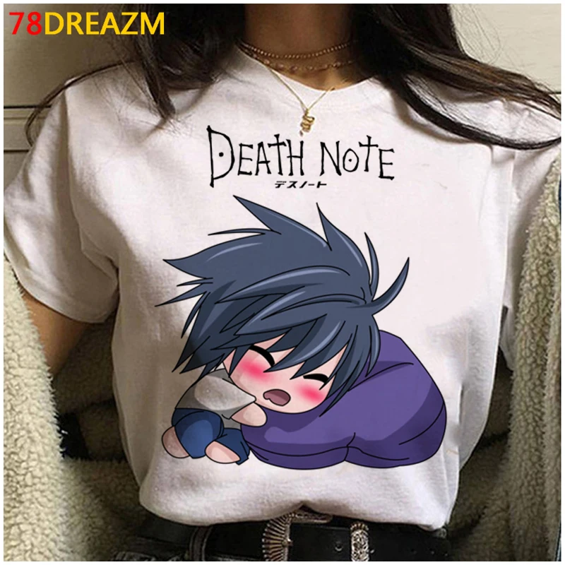 Balinimo Ichigo Death Note, viršuje tees femme pora ulzzang harajuku derliaus pora drabužius t-shirt viršuje tees harajuku kawaii