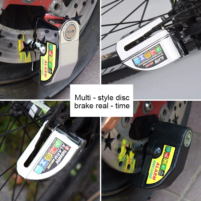 Signalizacijos diskiniai stabdžiai motociklo užraktas, anti-praslydimo užraktas elektra varomų automobilių stabdžių disko užraktas baterijos car lock dviračio užraktas