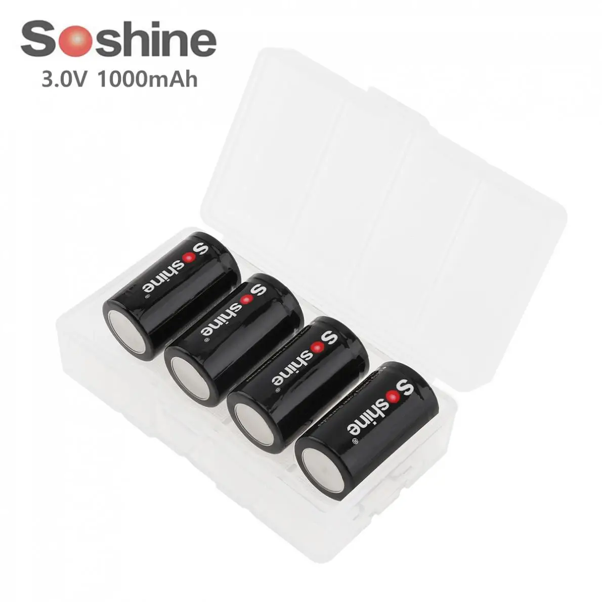 Soshine 4Pcs 3V 1000mAh CR2 Ličio Akumuliatorius su Nešiojama Baterija Langelį LED Žibintuvėlis /priekiniai Žibintai