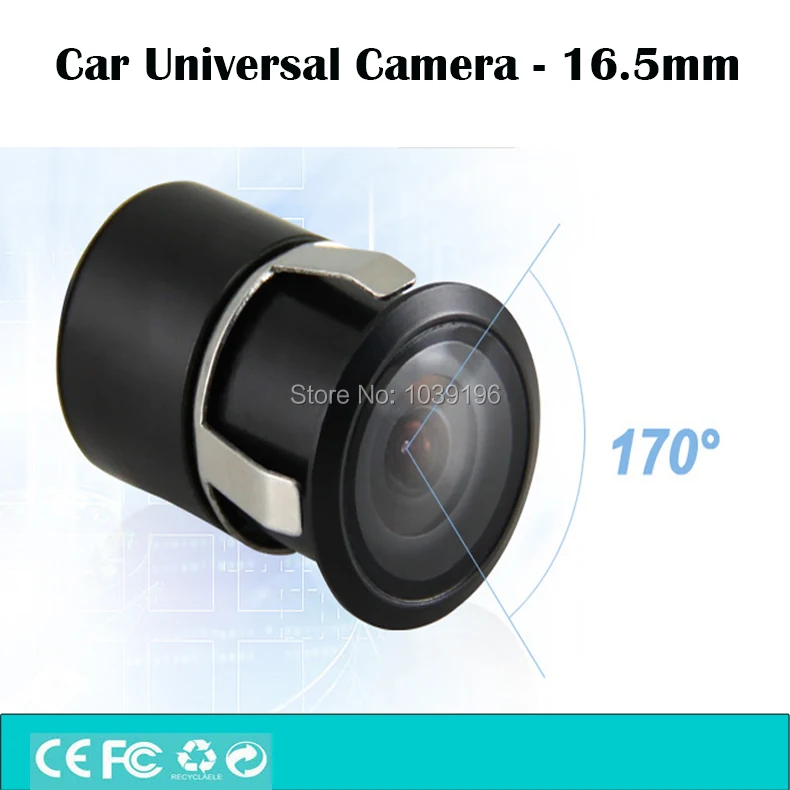 Universalus Mini Color Reverse Atsarginės Automobilių Galinio vaizdo Kamera 16,5 mm 480 TVL 170 Laipsnių Vandeniui IP67 Visiems Automobilių Modeliams