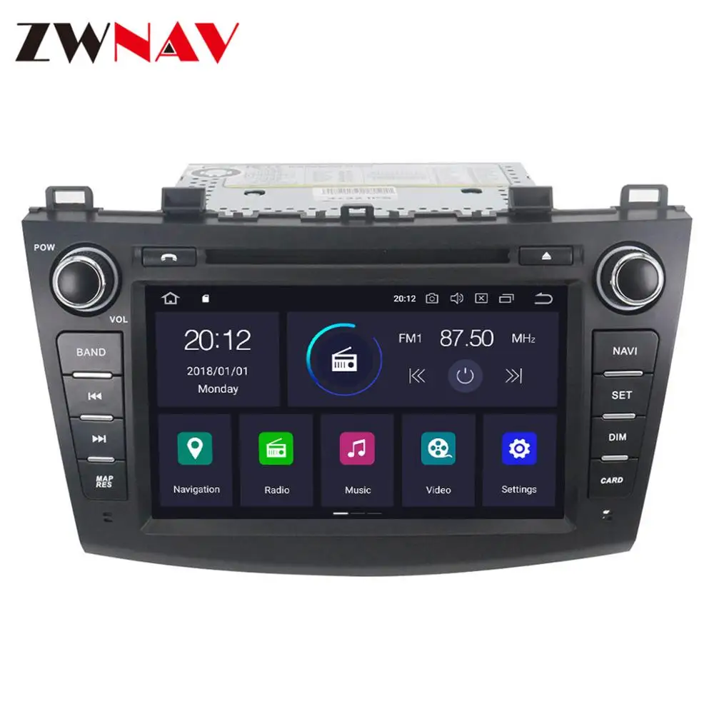 Android10.0 4G+64GB Automobilio radijo grotuvas GPS Navigacija Mazda 3 2 2009-2012 Multimedijos Grotuvas Radijas stereo galvos vienetas dsp video