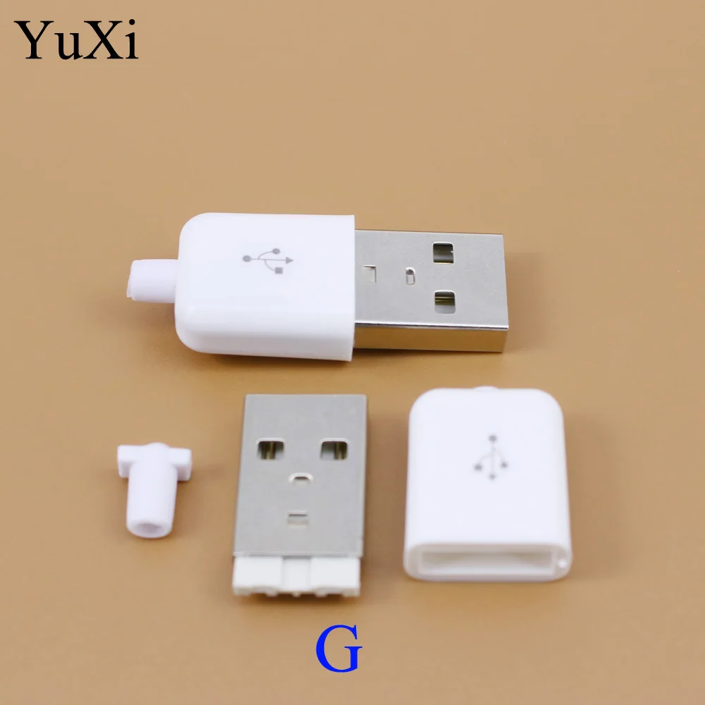 YuXi Balta /juoda Micro USB 4Pin Male Plug Jungtis Suvirinimo Duomenų OTG Eilutės Sąsaja 