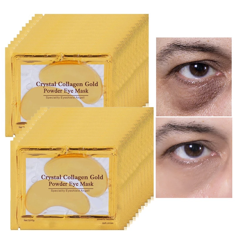 100vnt=50Packs Aukso Akių Kaukės Crystal Collagen Pašalintas Tamsiai Ratą Akių Kaukė Dvigubai Drėkina Anti-Aging Eye Pleistrai Grožis