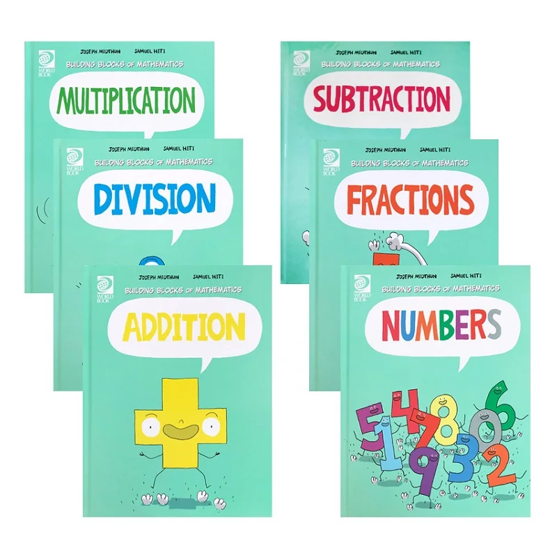 6 Knygas/Set Blokai Matematikos Mokymosi Matematikos Surinkimo Knygos Vaikams Komiksų Matematikos Nušvitimą Knygų