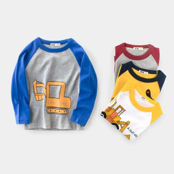 Vaikų marškinėliai Berniukams Drabužius 2019 Prekės Kūdikių Berniukų Viršūnes & Tees animacinių filmų Vaikams ilgomis Rankovėmis Palaidinukė Berniukų T shirts
