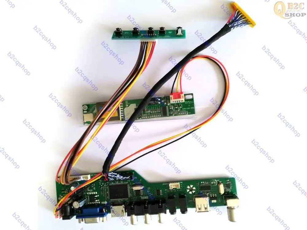 (HDMI+AV+VGA+USB), LVDS Keitiklio LED Driver LCD valdiklio plokštės Rinkinys, skirtas 
