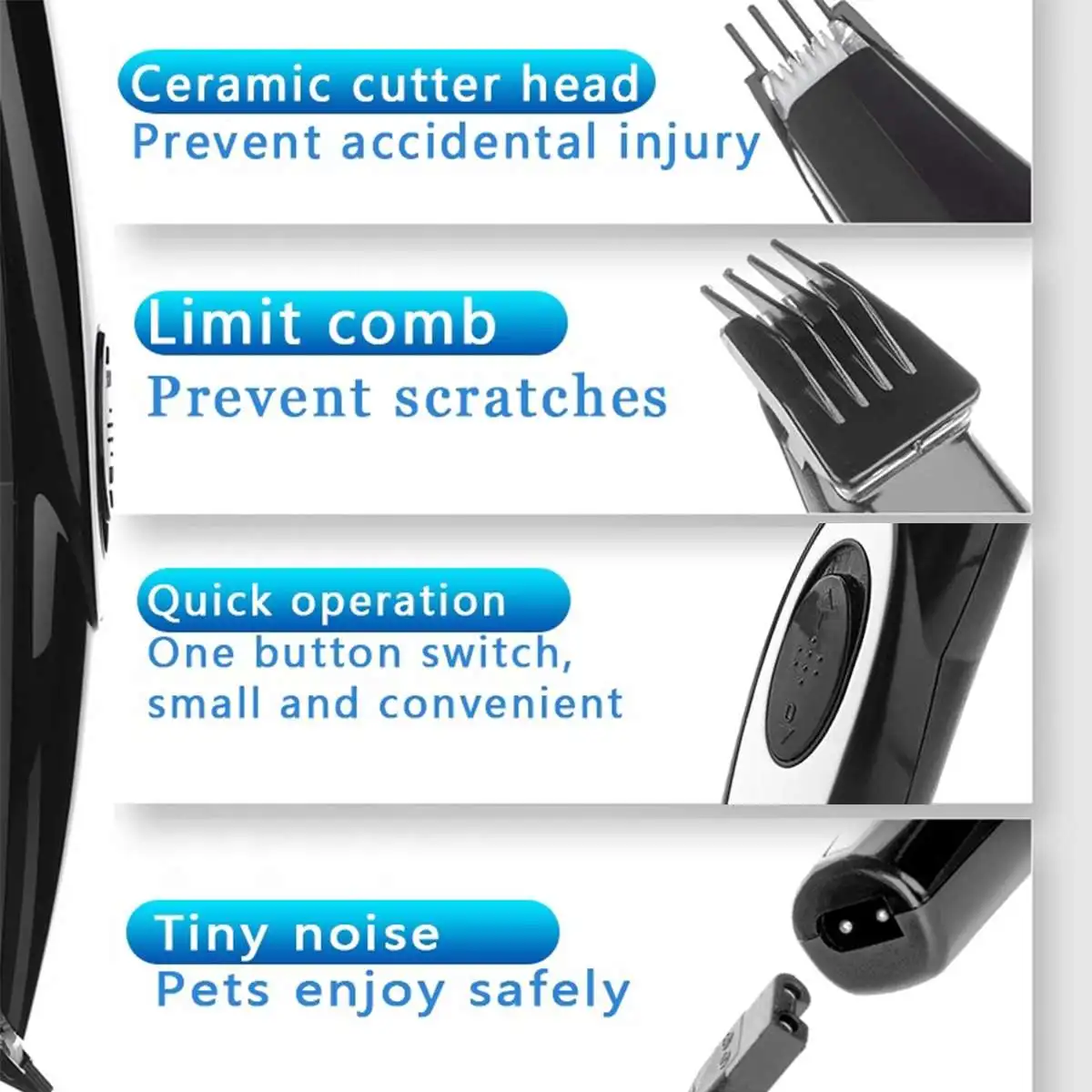 USB Įkrovimo Šunų Kačių Snukio Plaukai Žoliapjovės naminių Gyvūnėlių priežiūros Priemonė, Mini Elektros Plaukų Clipper Skutimosi Frezavimo Mašina Built-in batt