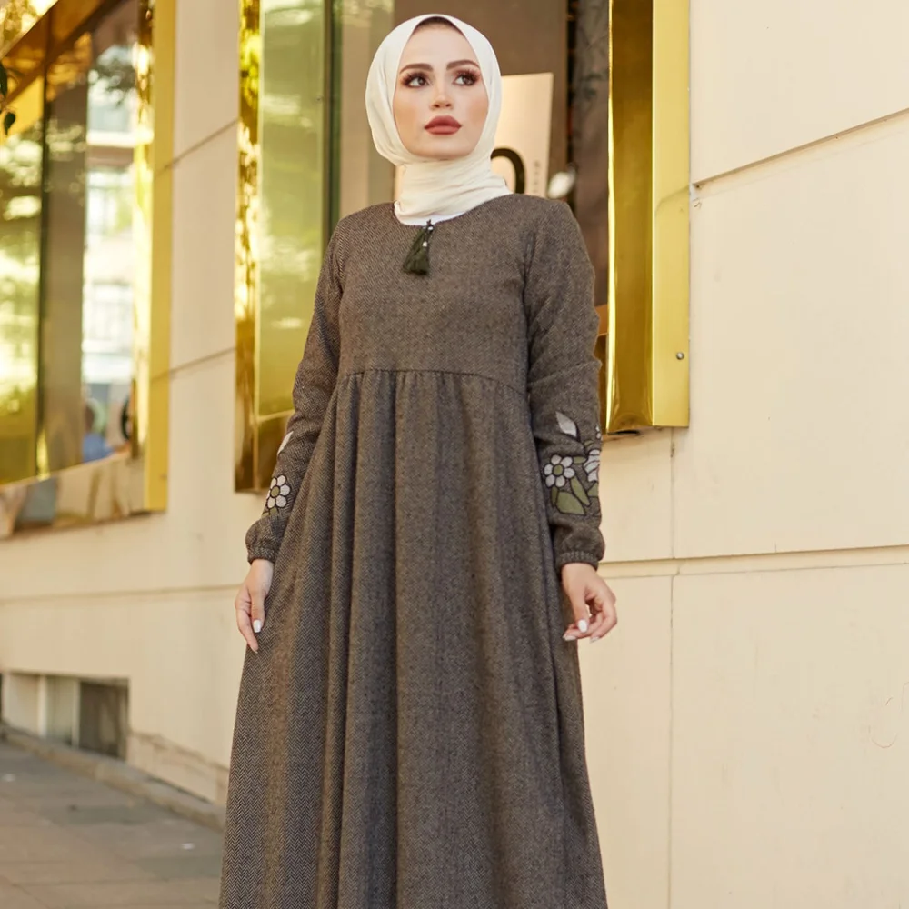 Eglute Fisto Moterų Suknelė Kukli Caftan Islamo Musulmonų Drabužiai Mados žiemos Maxi Suknelės Turkija Dubajus 2021 Hijab