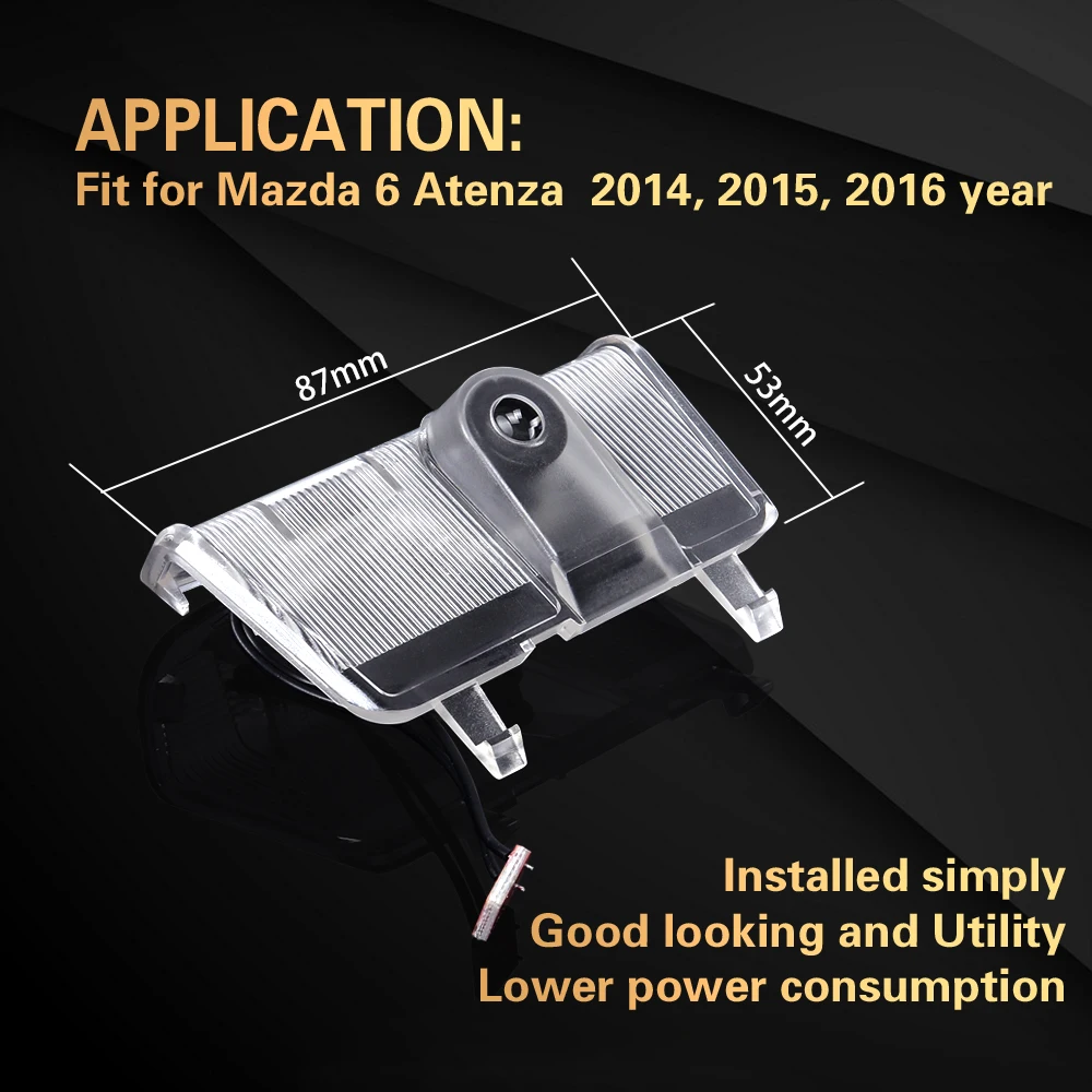 LED 3D Automobilių Durų Apdailos Mandagumo Lazerio Lempa Vaiduoklis Šešėlis Logotipas Projektoriaus Šviesos Reikmenys Mazda 6 Atenza m. m. 2016 m.
