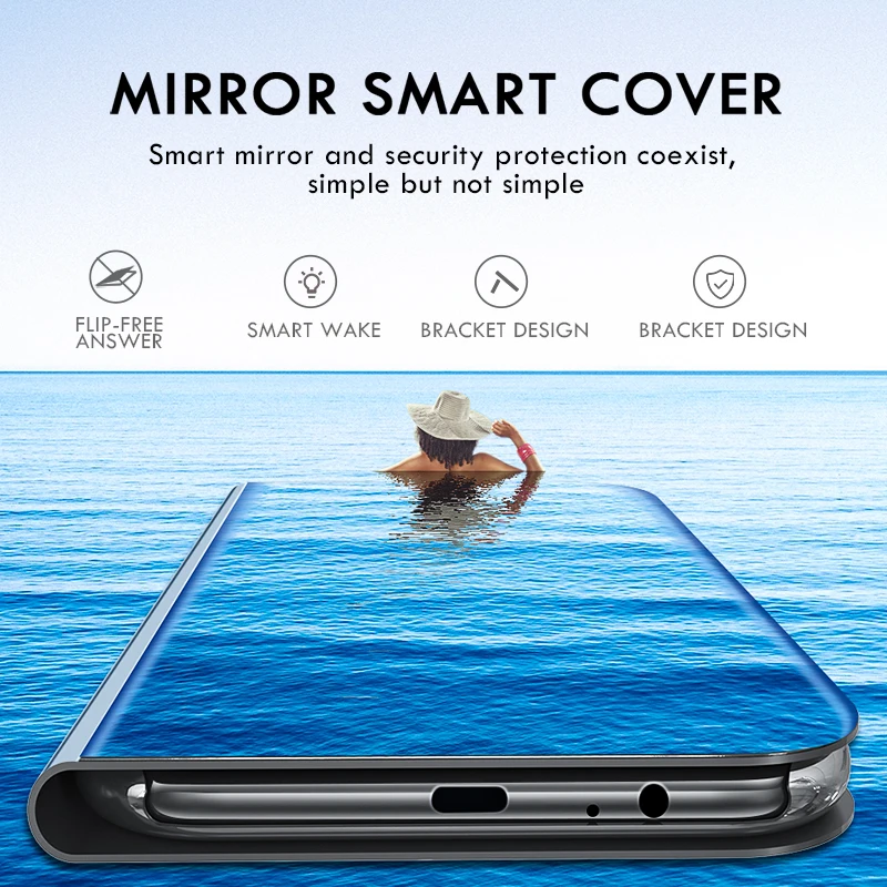 Luxury smart veidrodis, flip case for samsung a41 stovėti telefono dėklai samsung galaxy a41 41 A415 galinį dangtelį sumsung a41 coque