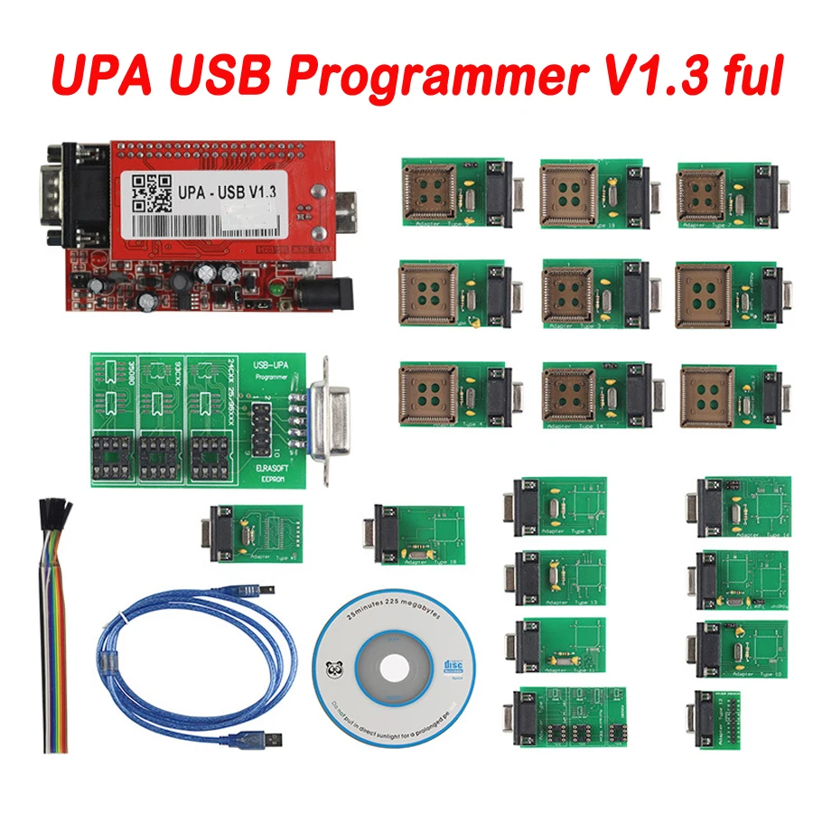 2019 Naują Atvykimo UPA Usb Programuotojas V 1.3 Diagnostikos įrankis, UPA-USB Automobilio ECU Programuotojas UPA USB V1.3 Su Pilna Adapteris Sandėlyje