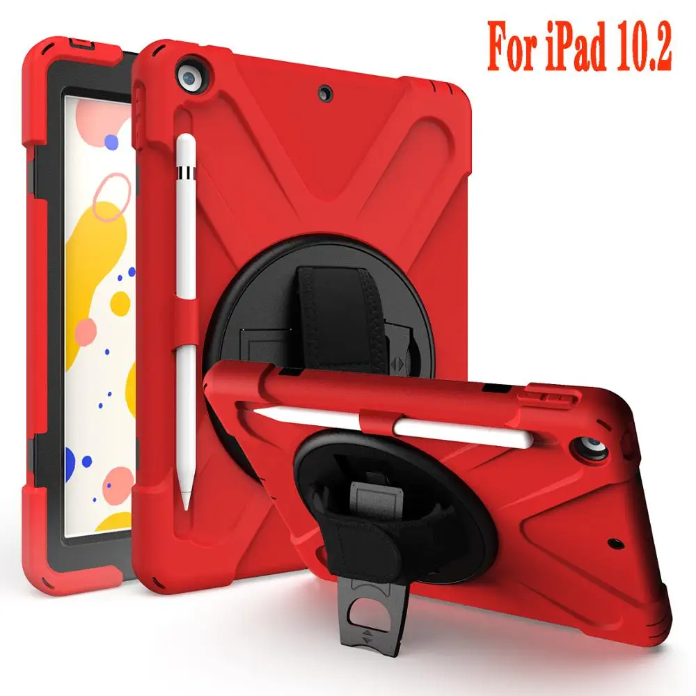 Piratų Karalius Tablet Case For iPad 10.2 colių Sunkiųjų silikono Daugiafunkcinis laisvalaikio sporto Laikiklis sukimosi TPU+PC Naujas 11