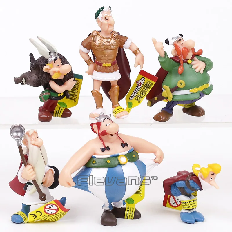 Animacinių filmų Nuotykius Asteriksas PVC Duomenys Žaislai, Dovanos Vaikams, Vaikų 6pcs/set 5~8cm