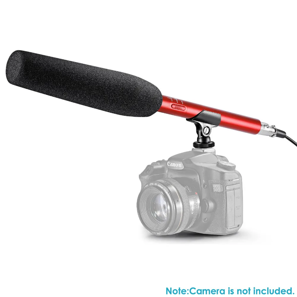 Neewer PRO Kondensatoriaus Mikrofonas, Canon/Nikon/vaizdo Kamera Sony DSLR Mono Mikrofonas+3.5 mm 6.35 mm Jack Adaper Kino TV