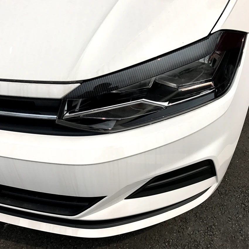 Automobilių Žibintai Antakių Vokų, Lipdukų Apdaila Padengti Volkswagen Polo MK6 2019+ Priedai Automobilių Stilius