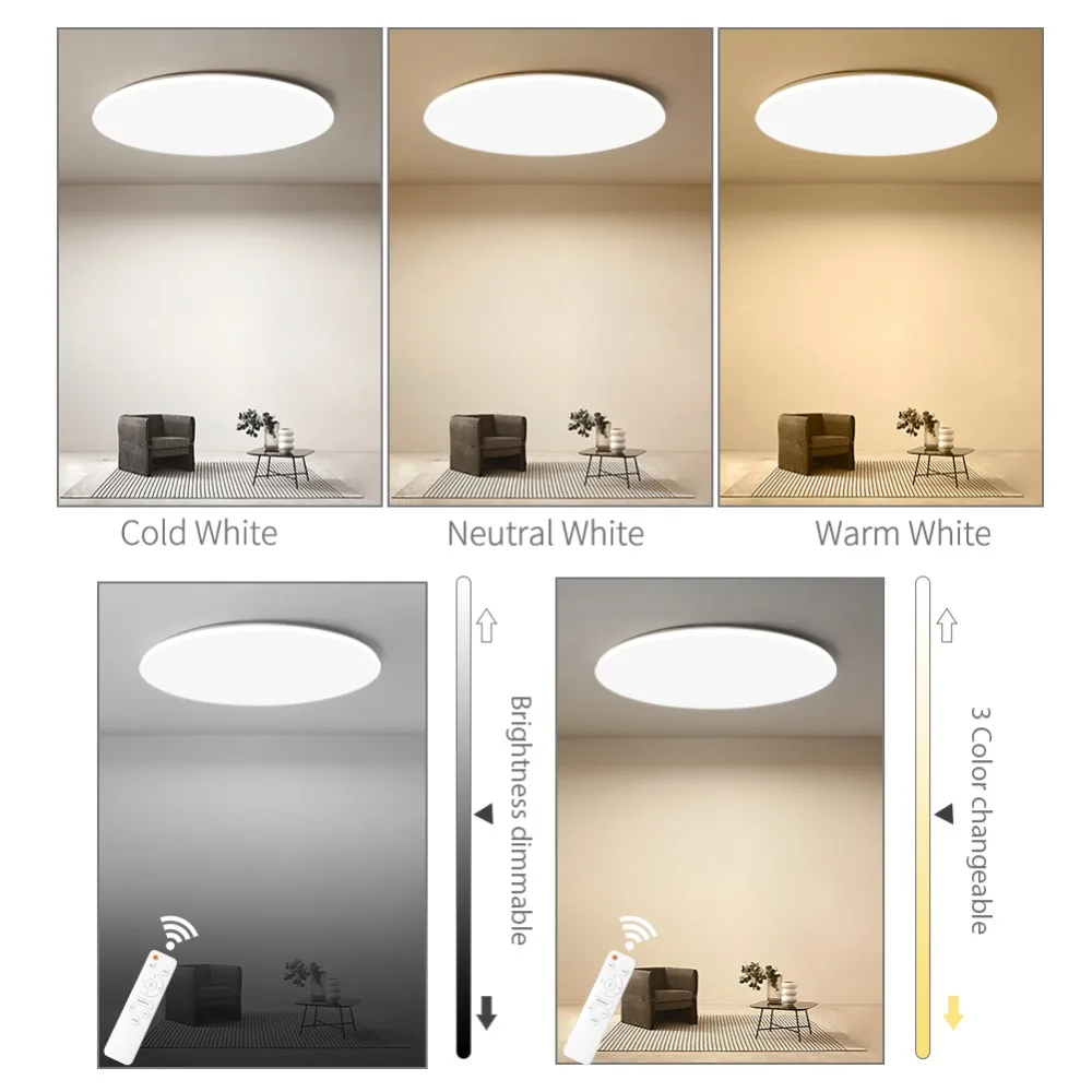 Šiuolaikinių LED Lubų Šviesos Apšvietimo Šviestuvas, Lempa, Paviršinio montavimo Gyvenamasis Kambarys Miegamasis Vonios kambarys Nuotolinio Valdymo Namų Puošybai Virtuvė