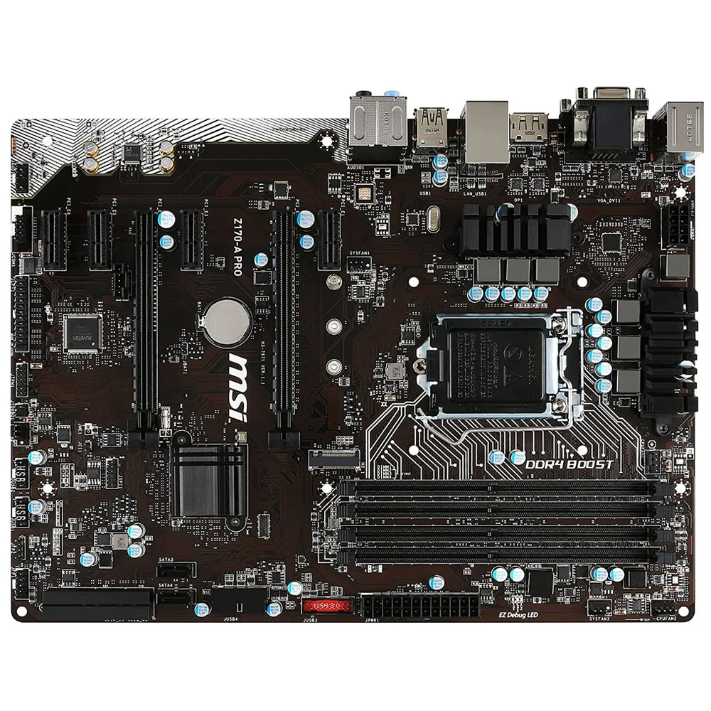 MSI Z170-PRO LGA1151 Z170 žaidimas pc motininę plokštę ddr4 ATX 64GB SATA PCI-E, USB 3.1 Naudoti Darbalaukio Matherboard Paramos i7