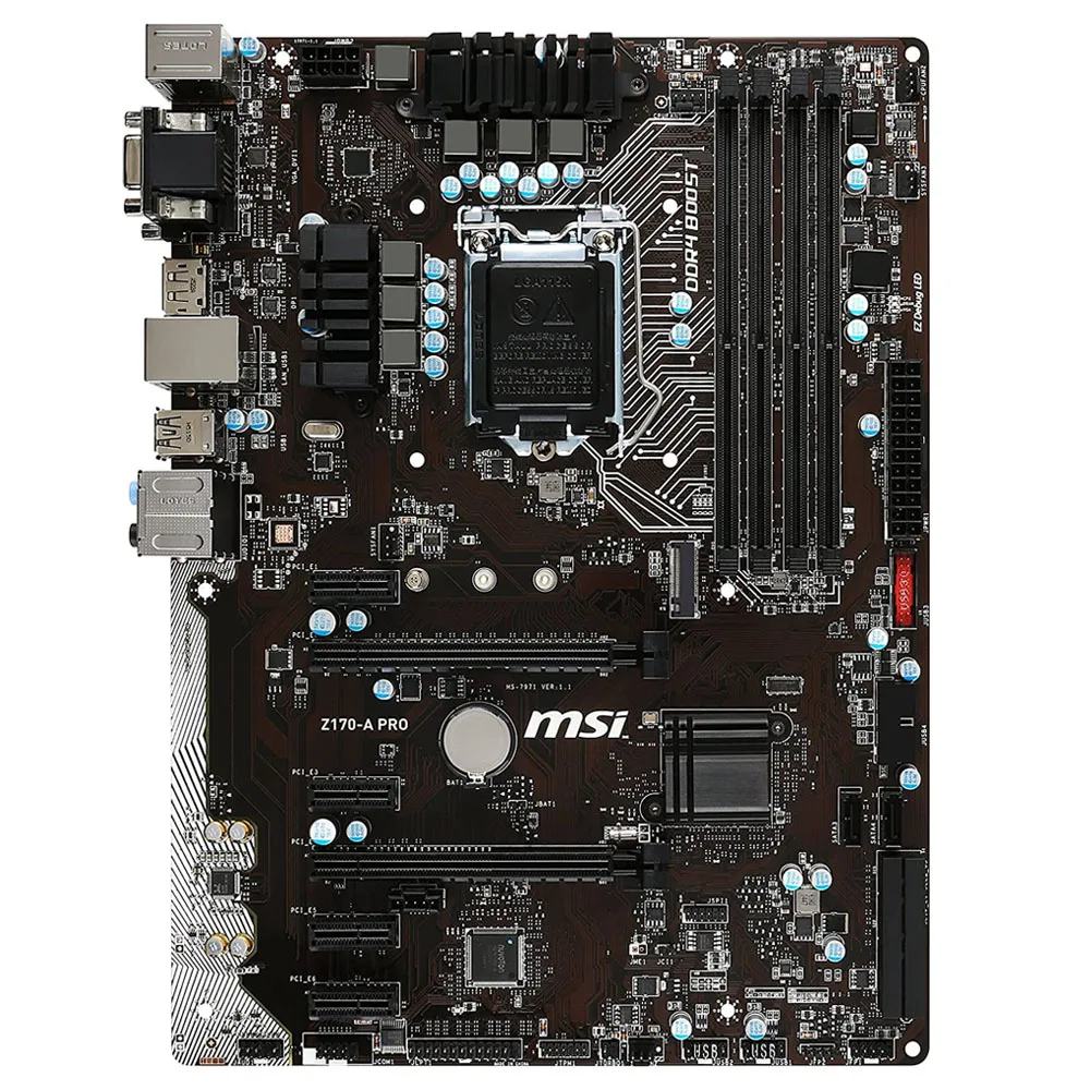 MSI Z170-PRO LGA1151 Z170 žaidimas pc motininę plokštę ddr4 ATX 64GB SATA PCI-E, USB 3.1 Naudoti Darbalaukio Matherboard Paramos i7