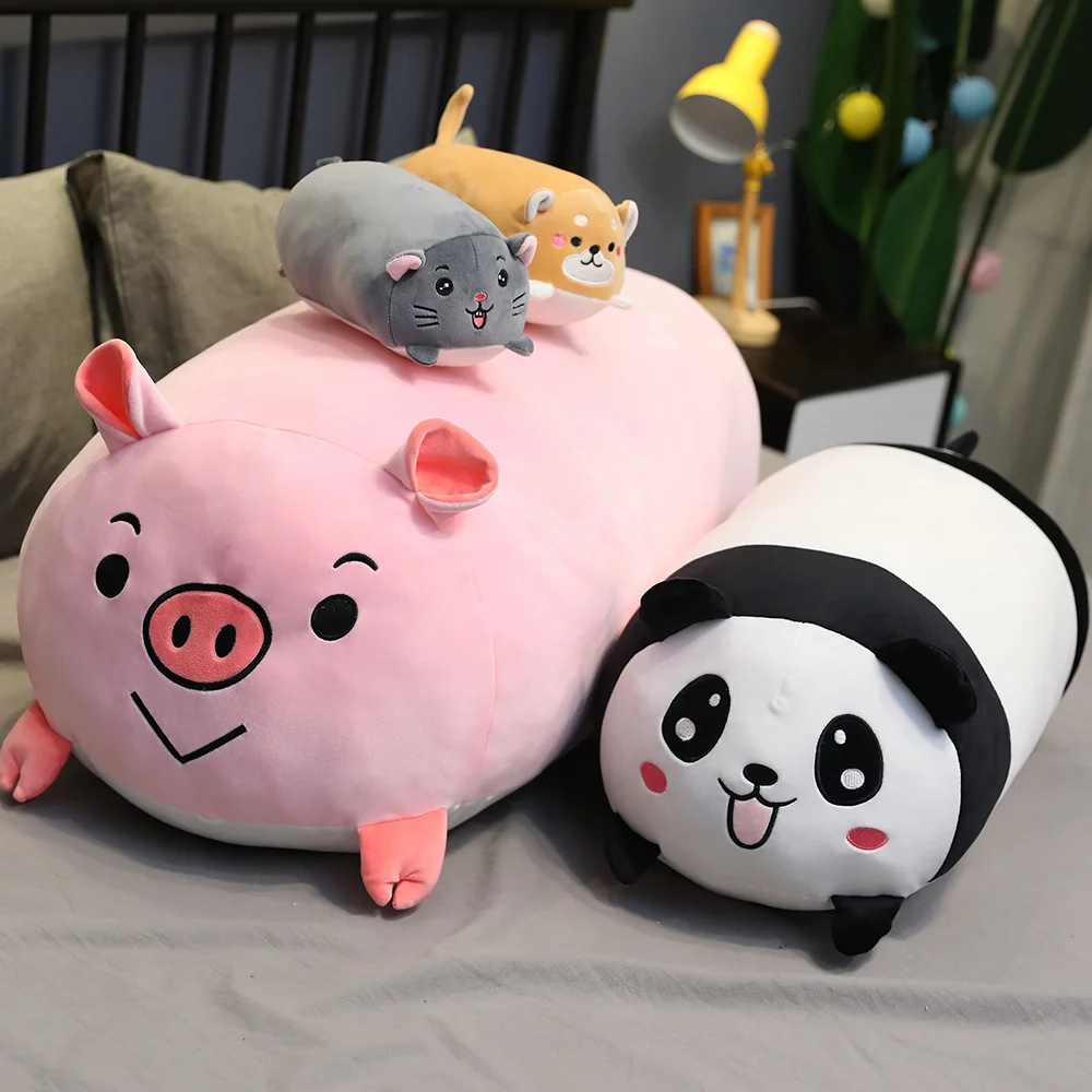 28CM Mini Minkštas Gyvūnų Animacinių filmų Pagalvė Pagalvėlės Mielas Riebalų Pelės Šuo Panda Kiaulių Pliušiniai Žaislai Įdaryti Puikus Vaikams Birthyday Dovana