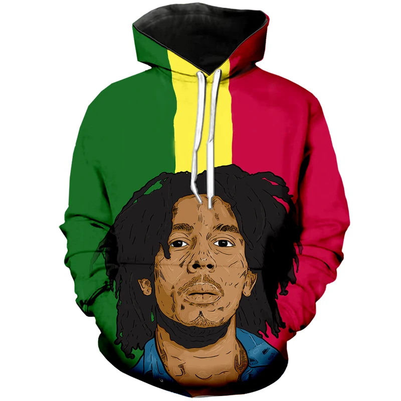 PLstar Kosmosas Vyrų palaidinukė 3D hoodies vyriški Marškiniai Harajuku Spausdinti Rock, Hip-Hop dainininkas Bobas Marley Reggae Drabužių streetwear-2