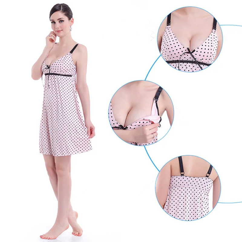 Naujas nėščių moterų pižama krūtimi drabužius krūtimi sundresses slaugos viršuje ropa premama Moterų Pižamą pyjama