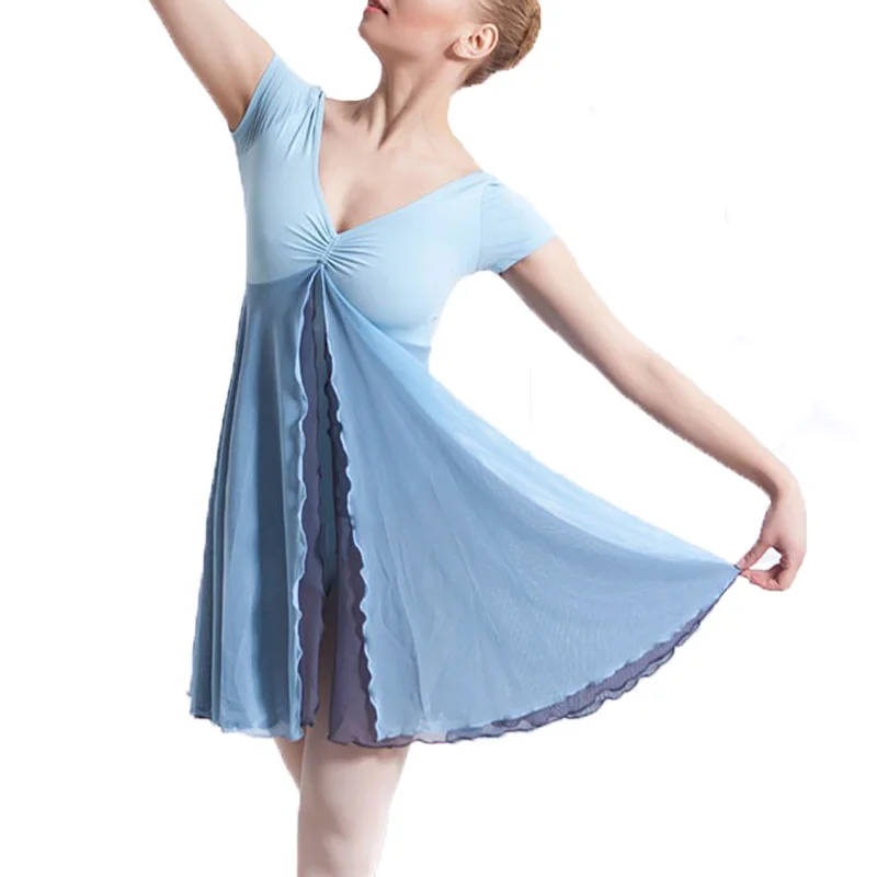 Dangus Mėlynas Baleto Suknelė Moteris Bodysuit Juoda Gimnastika Leotard Šokių Baleto Triko Moterims, Šokių Praktikos Drabužiai