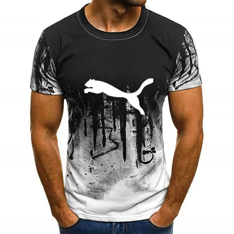 Vasaros 2021 3D atspausdintas vyriški T-shirt O-kaklo trumpomis rankovėmis 3D atspausdintas gyvūnų liūtas 3D atspausdintas T-marškinėliai, vyriški marškinėliai vyrams ir wom