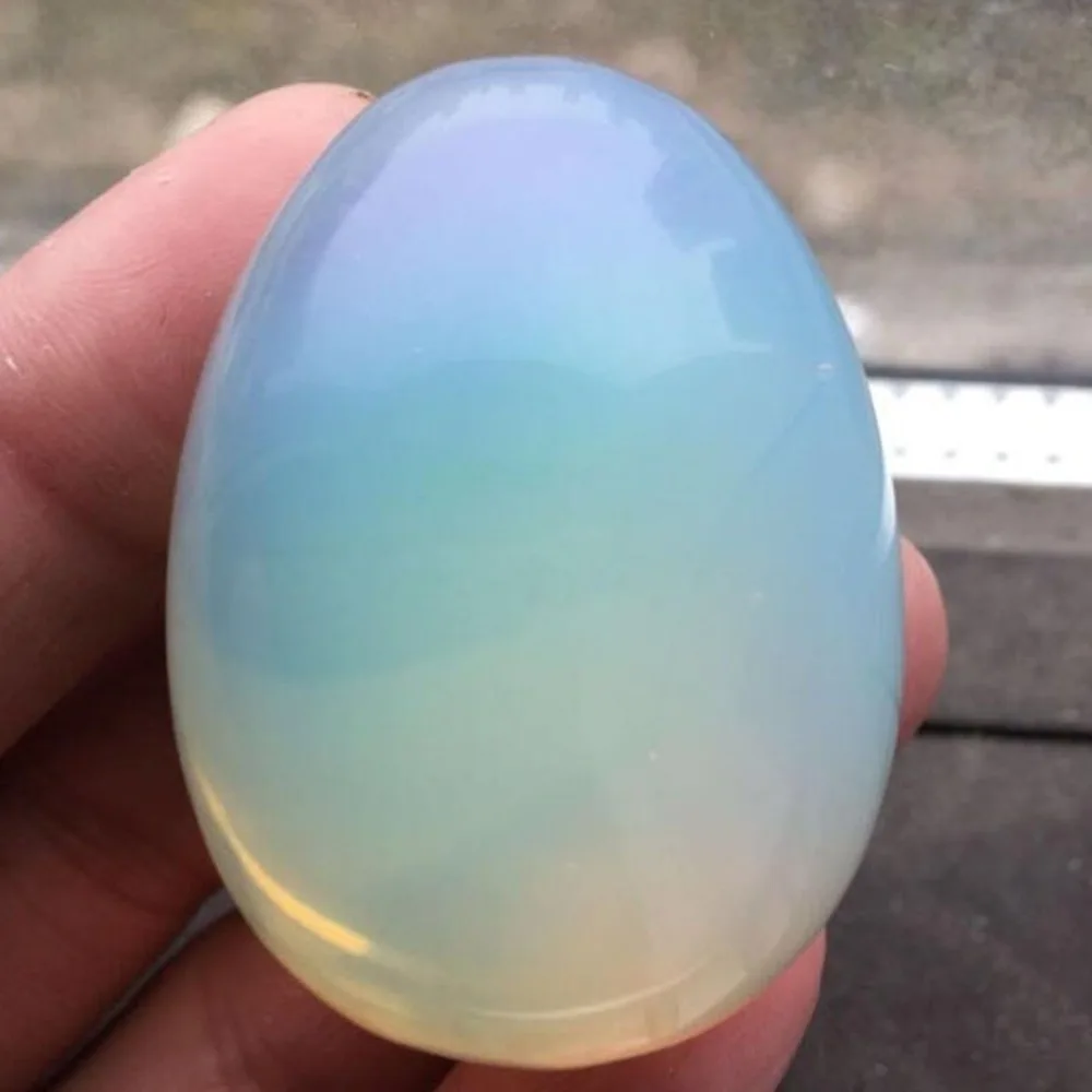 Natūralių Kristalų Opal Poliravimo Kiaušinio Formos Egzemplioriai Išgydyti