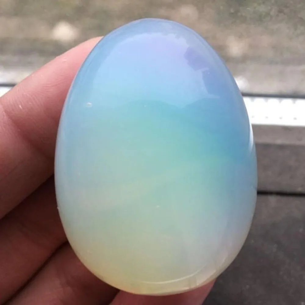 Natūralių Kristalų Opal Poliravimo Kiaušinio Formos Egzemplioriai Išgydyti
