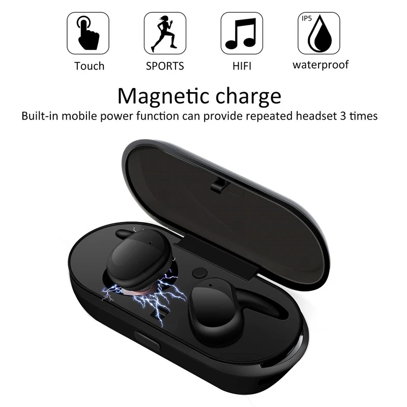 Bluetooth 5.0 Belaidžio In-ear telefonų Budėjimo laikas daugiau nei 100 valandų atsparus Vandeniui dizainas TWS Mini Ausinės Ausyje Ankščių, Skirtų 