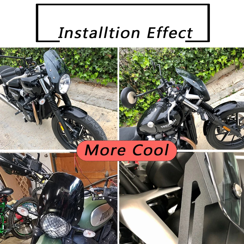 Priekinio stiklo priekinio, galinio Stiklo Shield Ekrano Skydelis Reflektoriai Protecter už Ducati Scrambler-2019 Motociklo Ekrano Lauktuvės. 2016 m. 2017 m.