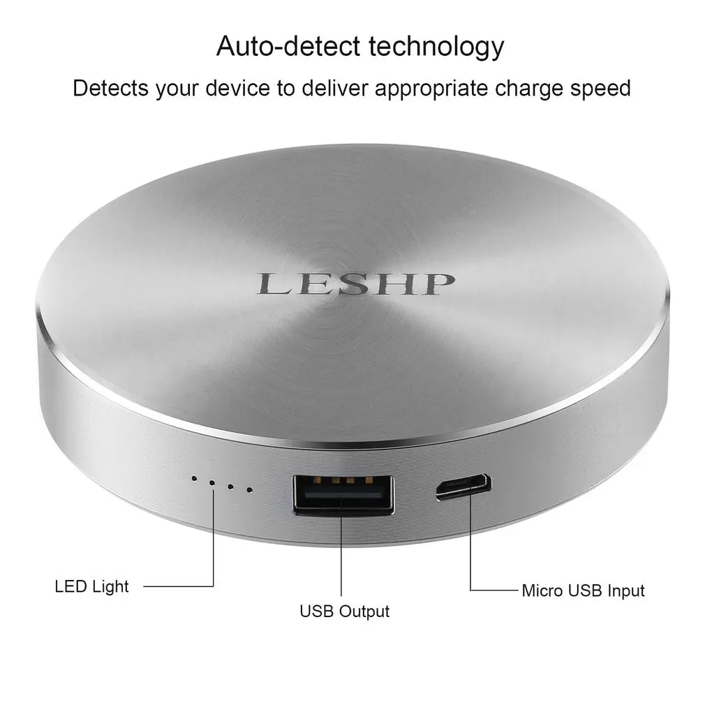LESHP 6000mAh 5V/2.0 Galia Banko Universalus Nešiojamų Išorės Baterija, Įkroviklis, Atsarginės Išmaniųjų Telefonų ir Tablet Kompaktiškas Dydis