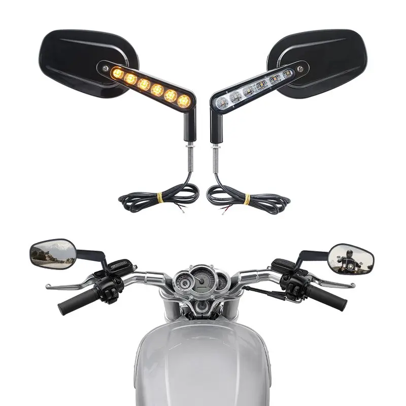 Motociklo Galinio vaizdo Veidrodėliai & LED Galiniai Posūkio Signalai Harley VROD VRSCF 2009-2017