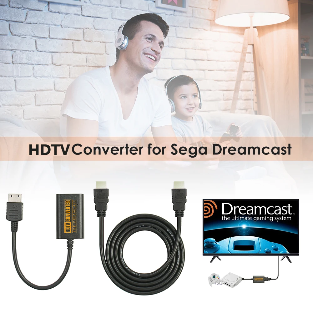 HDMI suderinamus Adapteris Elementai Lengvas Žaidimas, Žaisti Sega Dreamcast Konsolė Palaiko NTSC 480i 480P PAL vaizdo Režimas