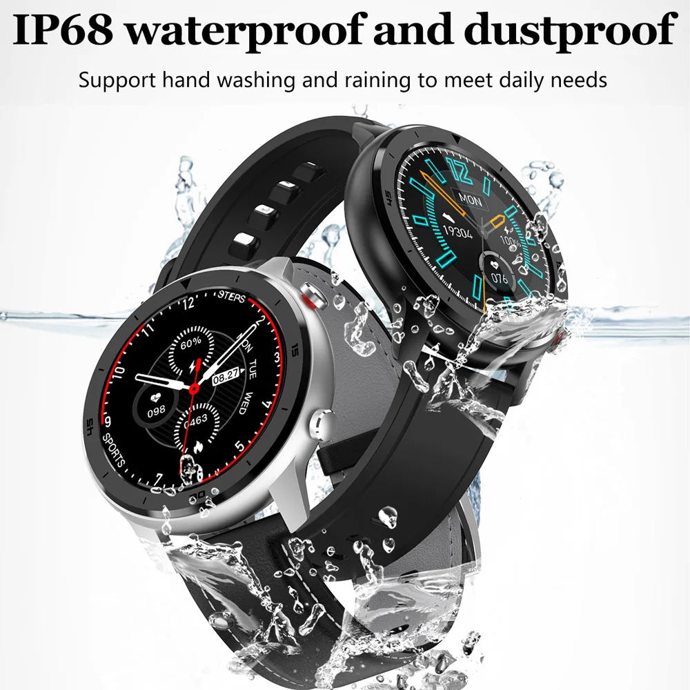 DT78 Smart Watch Vyrai Moterys Smartwatch 1.3 colių Visiškai Apvalios Visiškai Jutiklinis Ekranas Pedometer Širdies ritmo Monitorius 