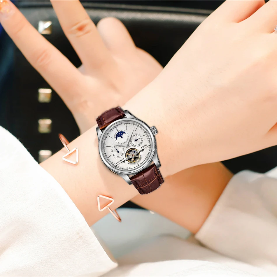 LIGE Moterų Laikrodžiai Prabangos Prekės Ponios Žiūrėti Mechaniniai Laikrodžiai Moterims Laikrodis Vandens Relogio Masculino Reloj Mujer 2020 m.