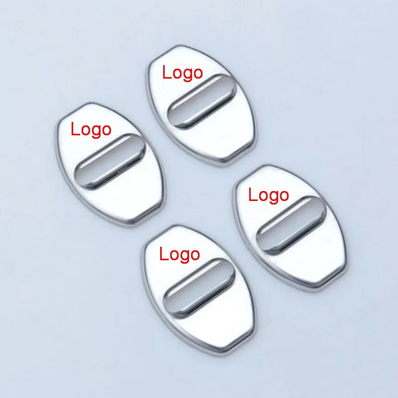 Tonlinker Vidaus Durų Užraktas Su Logotipu, Padengti Atveju Lipdukai AUDI Serijos Automobilių optikos 4 VNT. Nerūdijančio Plieno Dangtis lipdukai