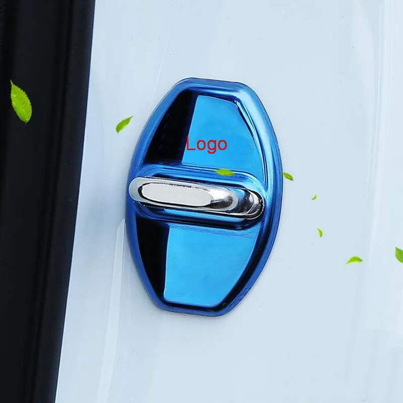 Tonlinker Vidaus Durų Užraktas Su Logotipu, Padengti Atveju Lipdukai AUDI Serijos Automobilių optikos 4 VNT. Nerūdijančio Plieno Dangtis lipdukai