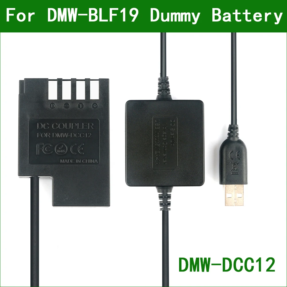 5V USB NT-BLF19 Manekeno Baterija NT-DCC12 Galia Banko USB Kabelį Skirtą Panasonic DMC-GH3 DMC-GH4 DC-GH5 DC-G9