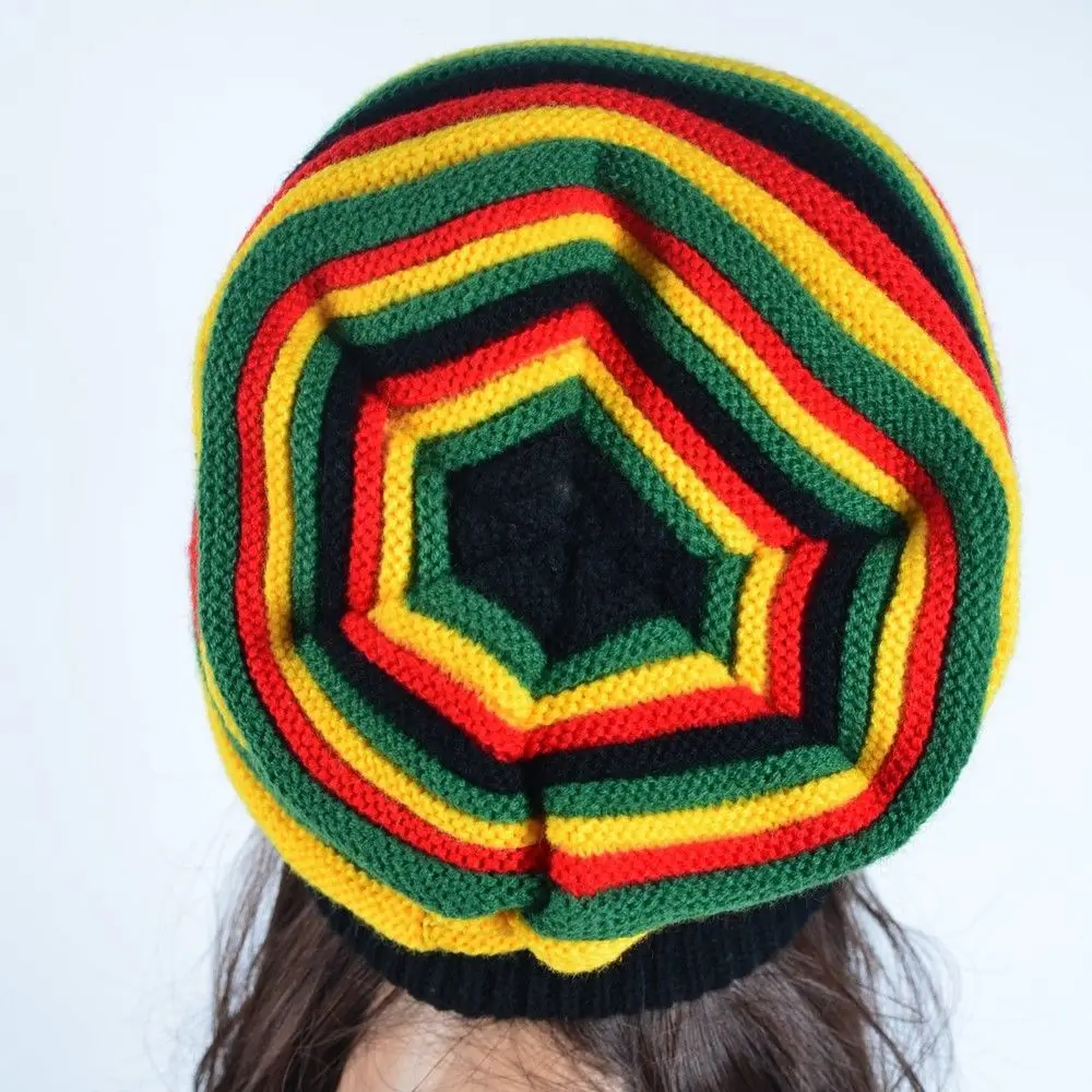 Nemokamas Pristatymas 2019 Žiemos Hip-Hop, Bob Marley Jamaikos Rasta Reggae Kelių spalvų Dryžuota Kepuraitė Skrybėlės Vyrai Moterys