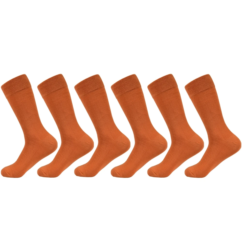 2020 naujas vyrų kojinės orange vyriškų medvilninių kojinių vientisos spalvos vestuvių dovana happy socks
