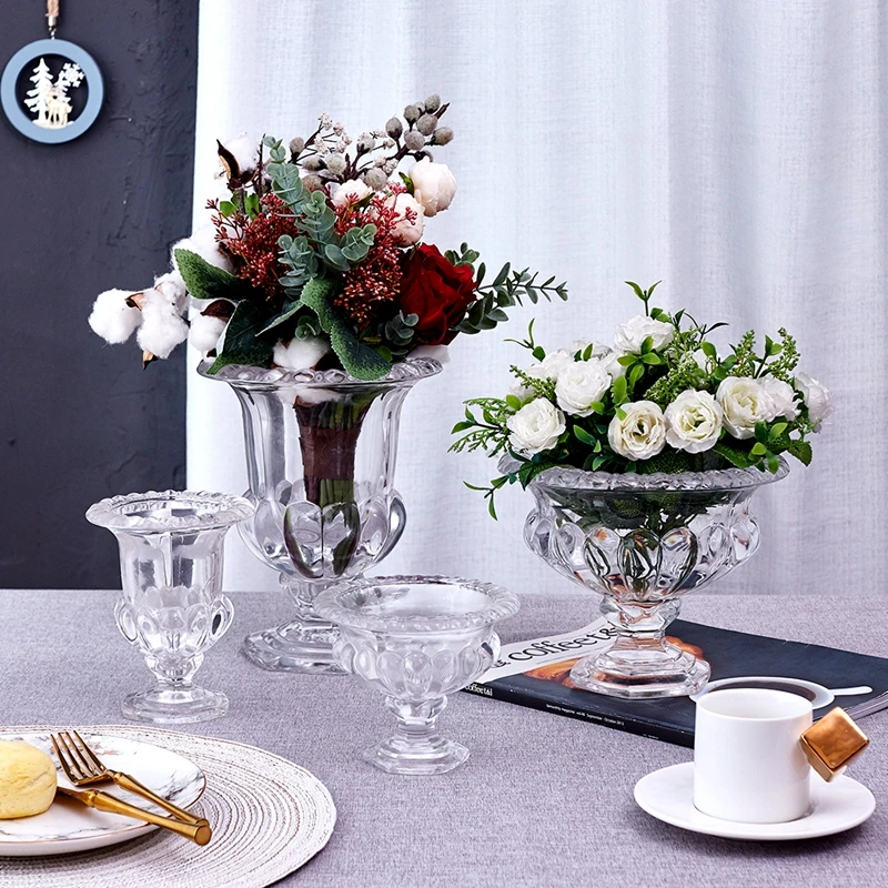 Europos Krištolo Vaza Gėlių Turėtojas Skaidraus Stiklo Vaza Namų Puošybai Vestuves Home Office Viešbutyje