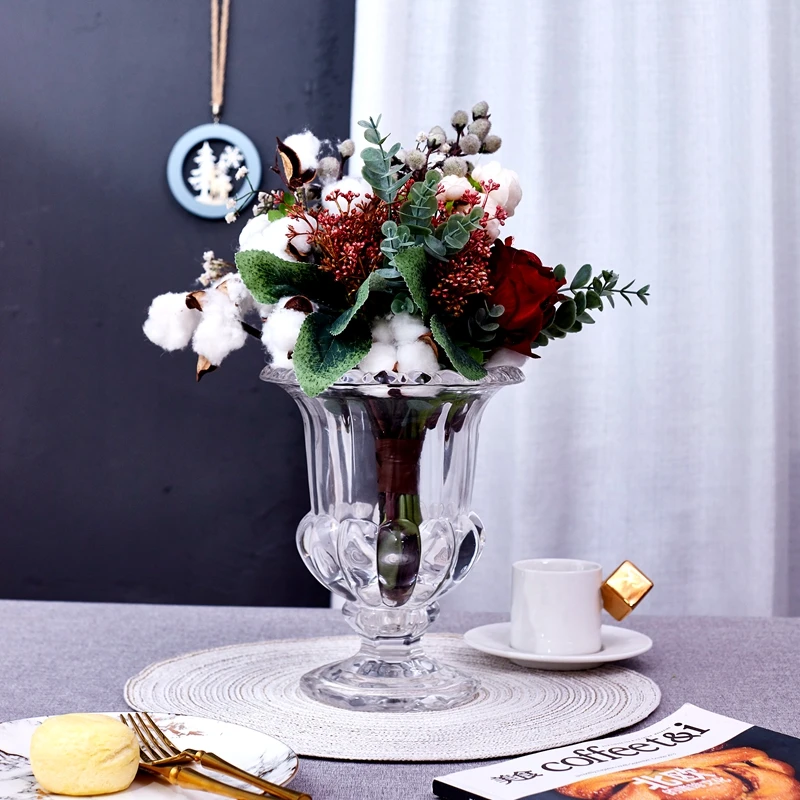 Europos Krištolo Vaza Gėlių Turėtojas Skaidraus Stiklo Vaza Namų Puošybai Vestuves Home Office Viešbutyje